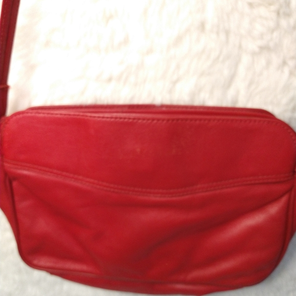 Samantha Scott Red Small Leather Crossbody Shoulder Purse Pocketbook - Picture 4 of 11